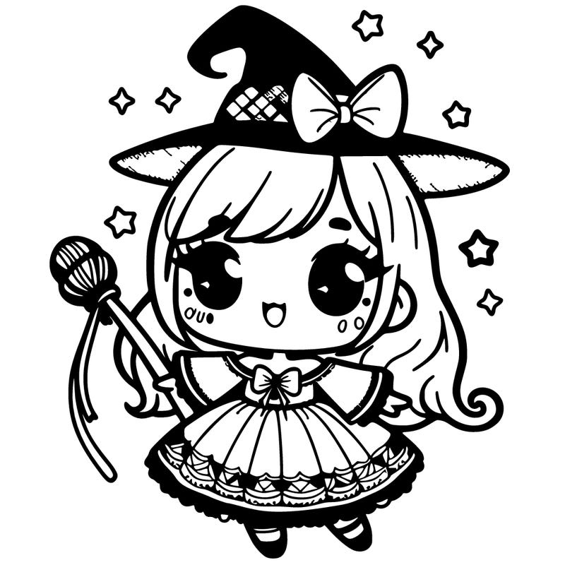 a witchy kwaii girl
