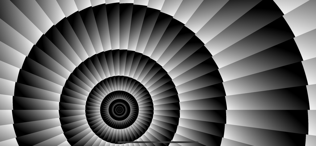 Poetica - Art in Motion - Patrón espiral abstracto en monocromo en Poetica