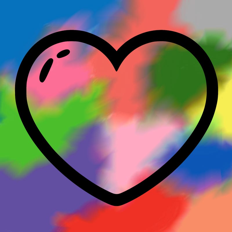 a blank heart