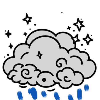 pink starry cloud sky