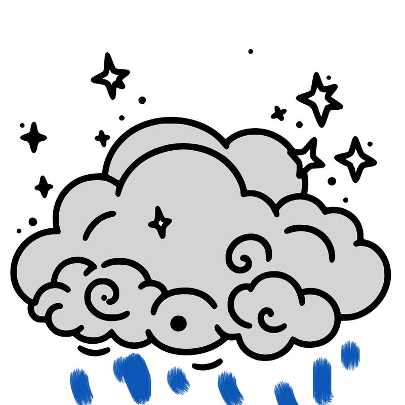 pink starry cloud sky