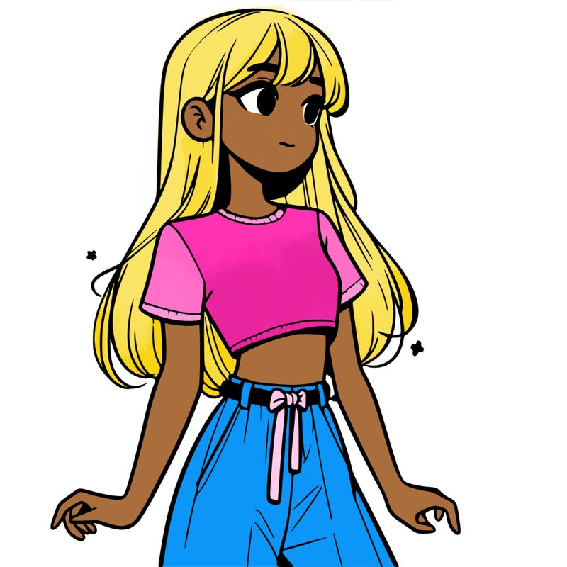 girl in a cute crop top