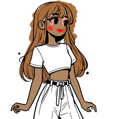 girl in a cute crop top