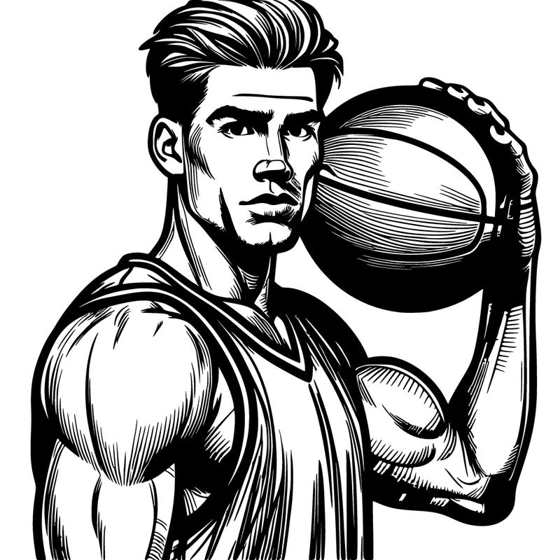 realistic basketball player