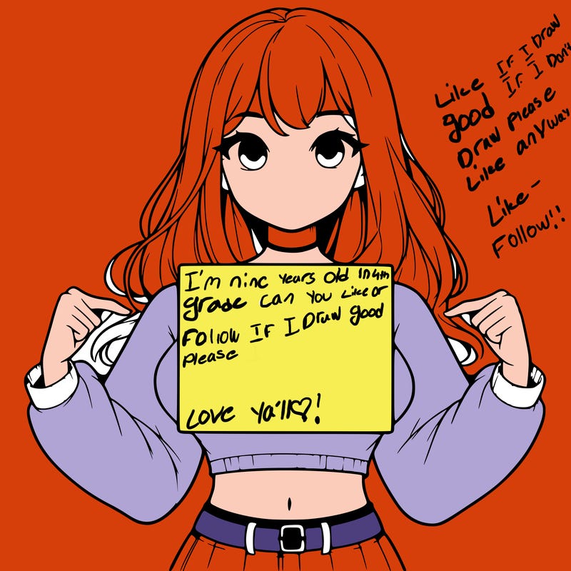 girl holding a blank sign in a long sleeve crop top