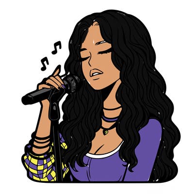 realistic female singer