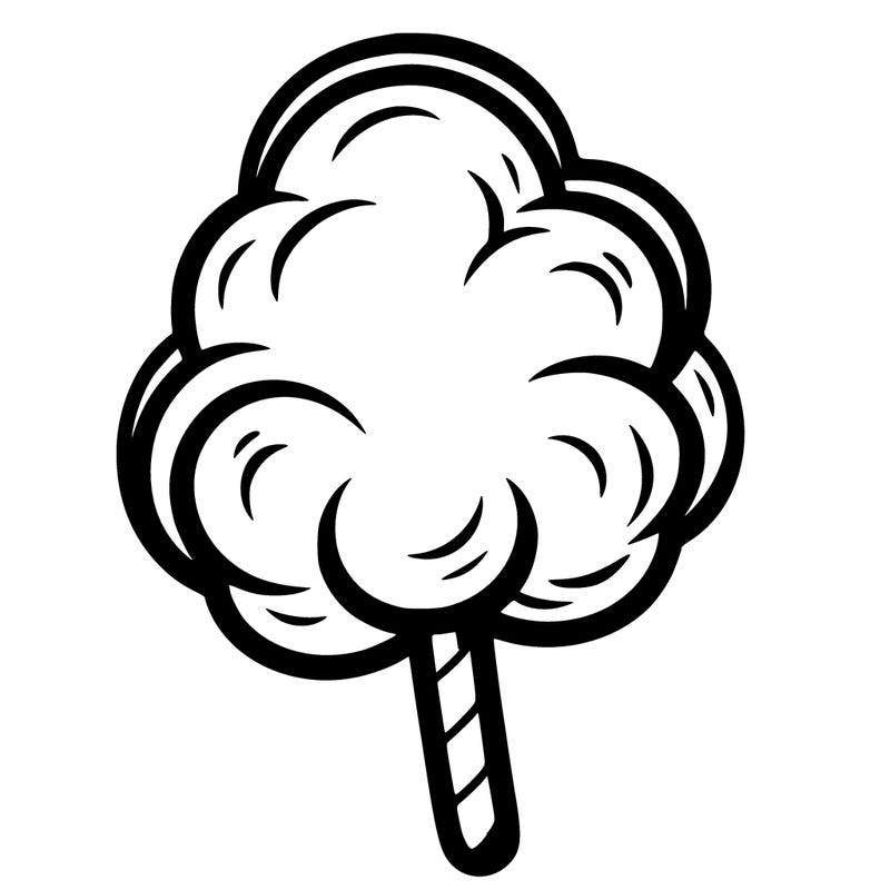 a single cotton candy