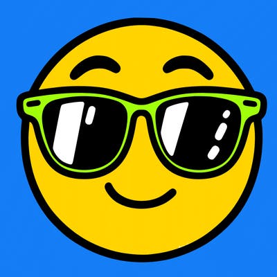 emoji with sunglasses