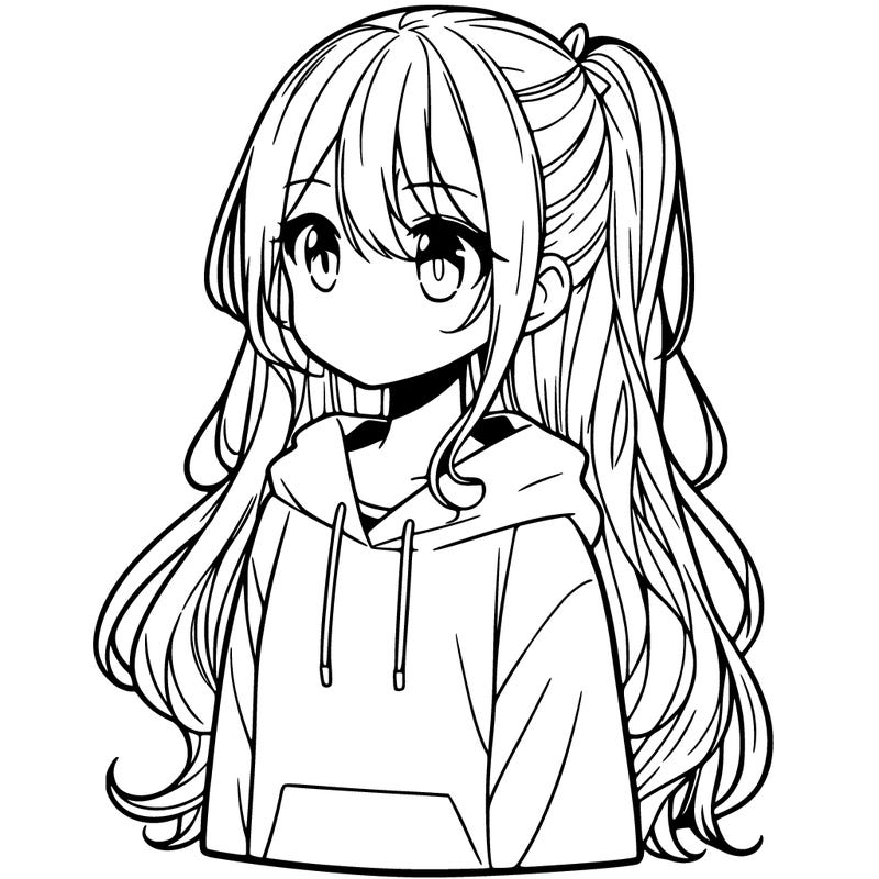 girl manga long hair