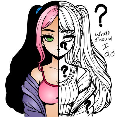 realistic girl split