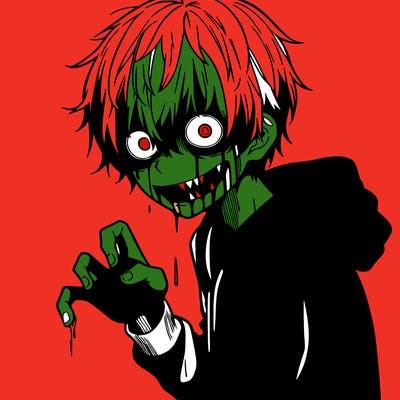 scary anime boy