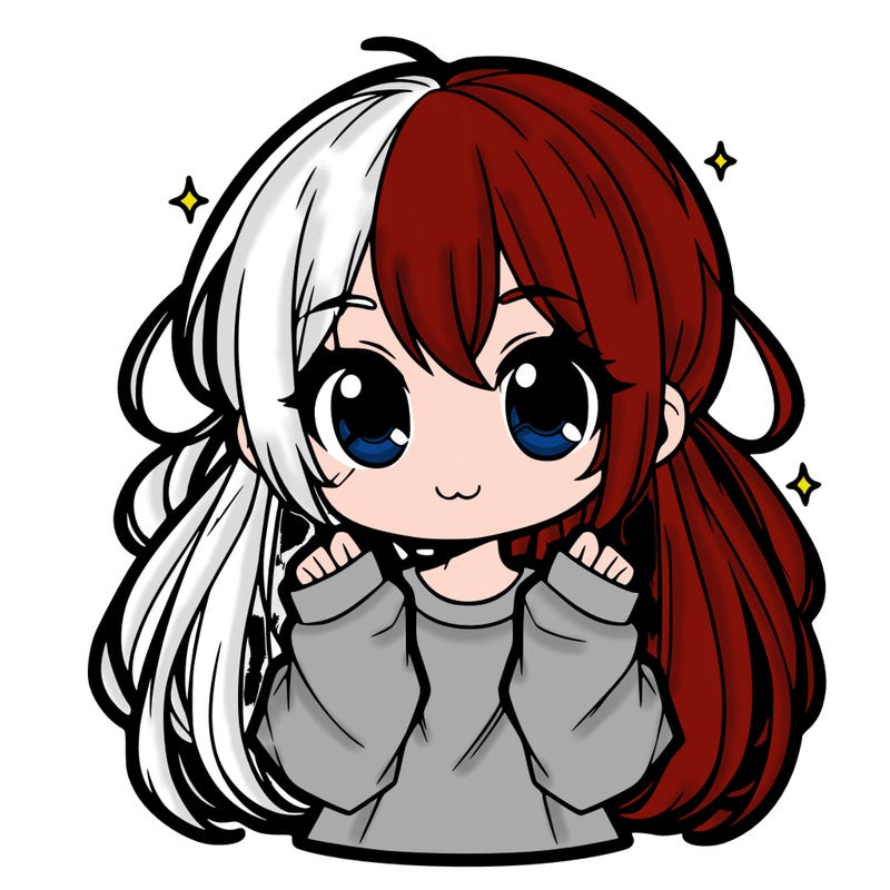 cute anime girl long hair