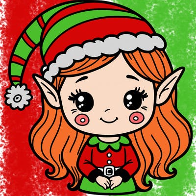 christmas elf girl