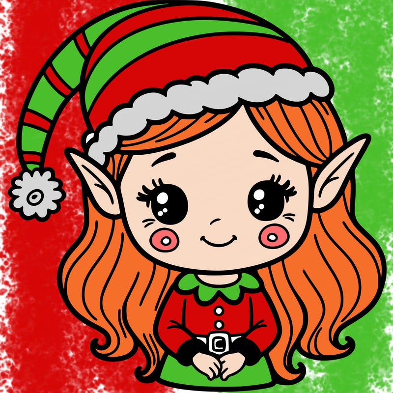 christmas elf girl
