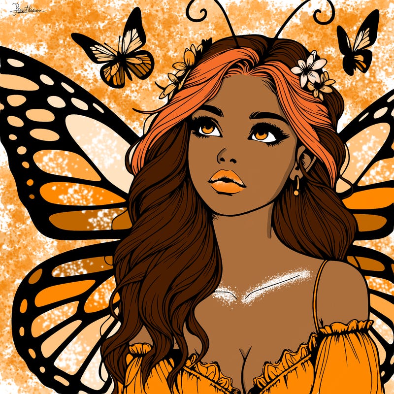 butterfly fairy realistic girl