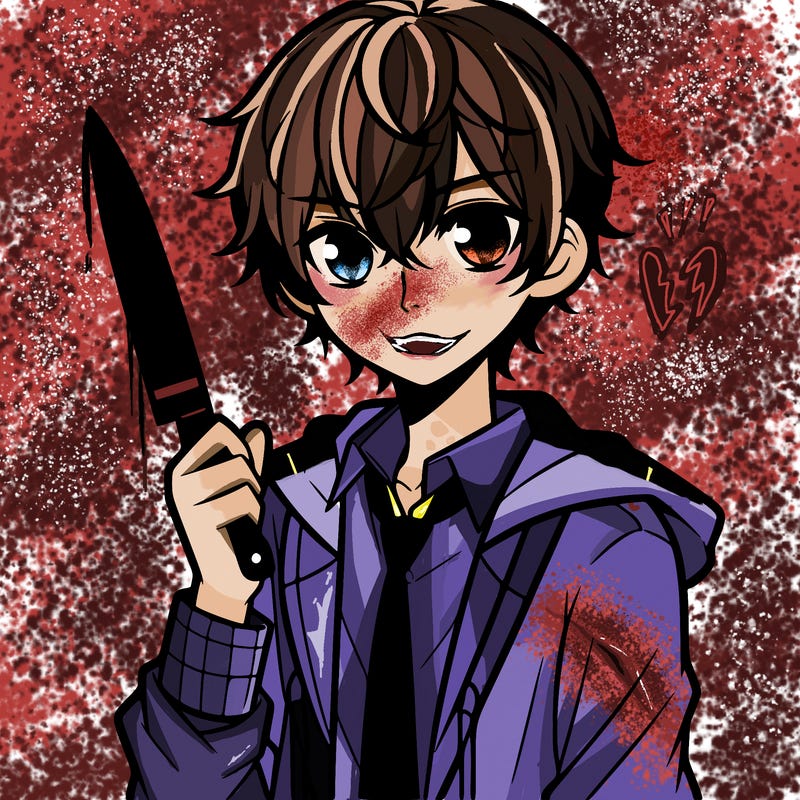 anime boy with knife