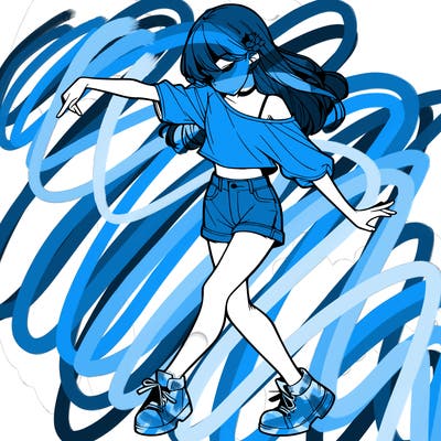 realistic girl danceing