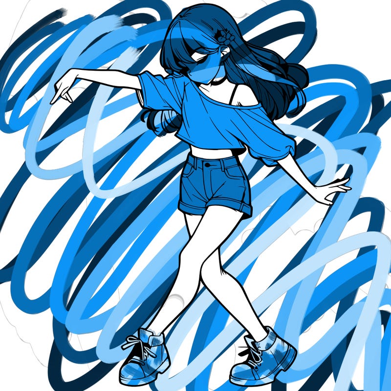 realistic girl danceing