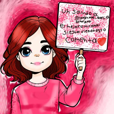 realistic girl holding up a sign