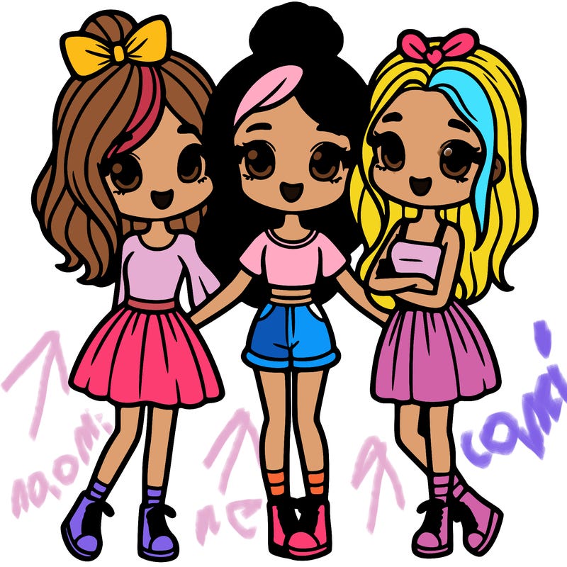 three girl best friends