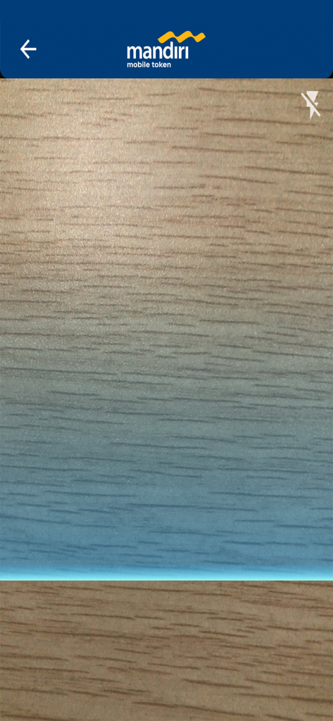 Mandiri Mobile Token app QR code scanner interface
