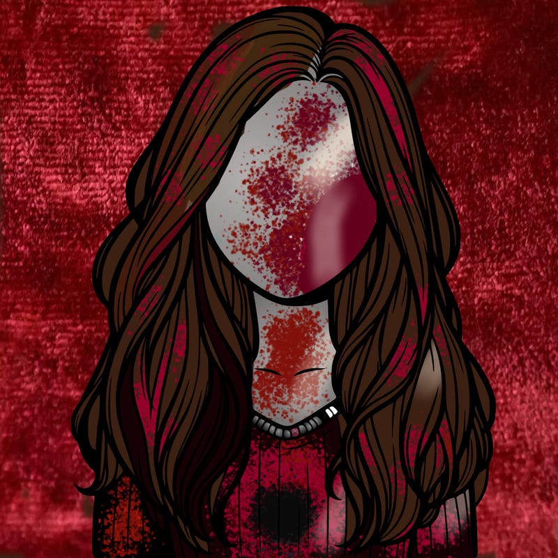 realistic girl faceless with hair