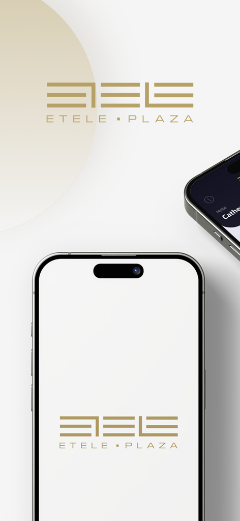 Etele Plaza - Etele Plaza mobile app logo displayed on a smartphone screen