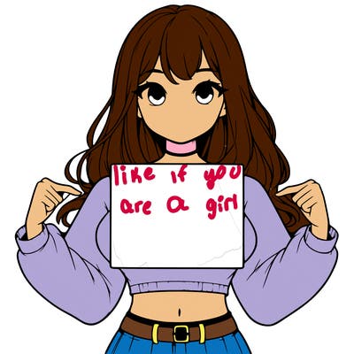 girl holding a blank sign in a long sleeve crop top