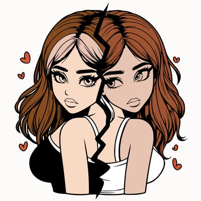 realistic girl split