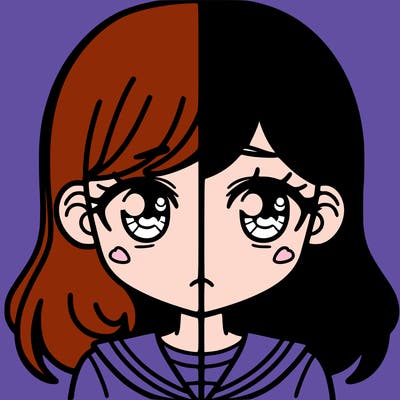 a split of a girl