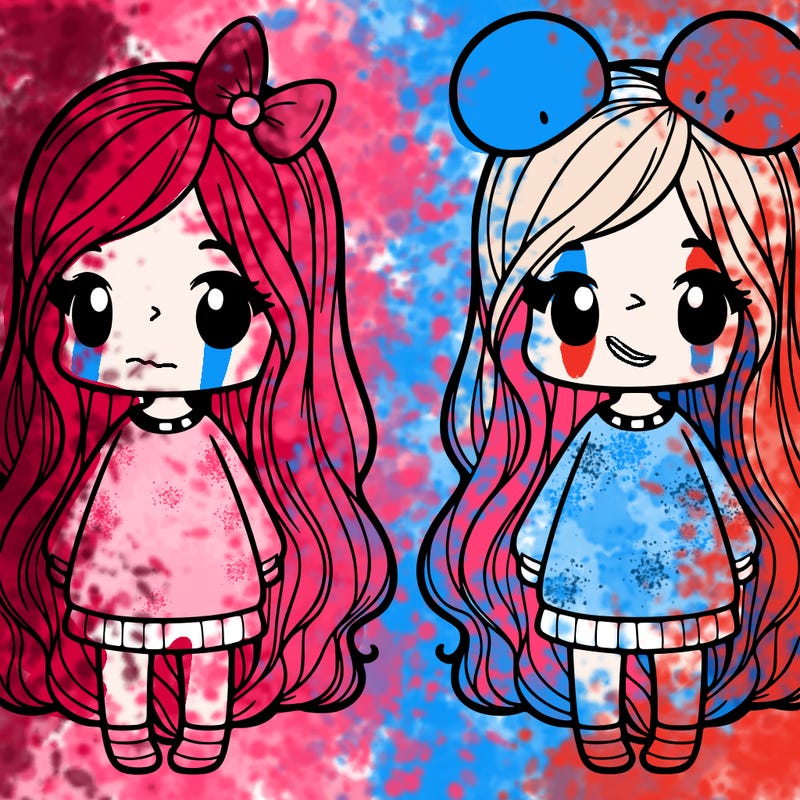 cute girl with long hair