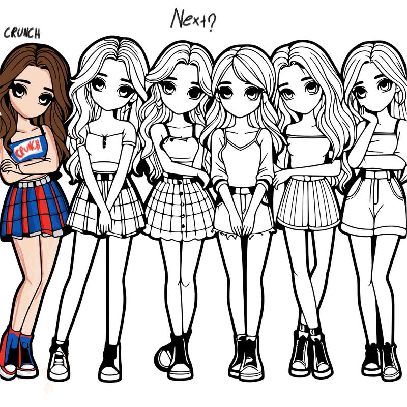 a group of girls realistic