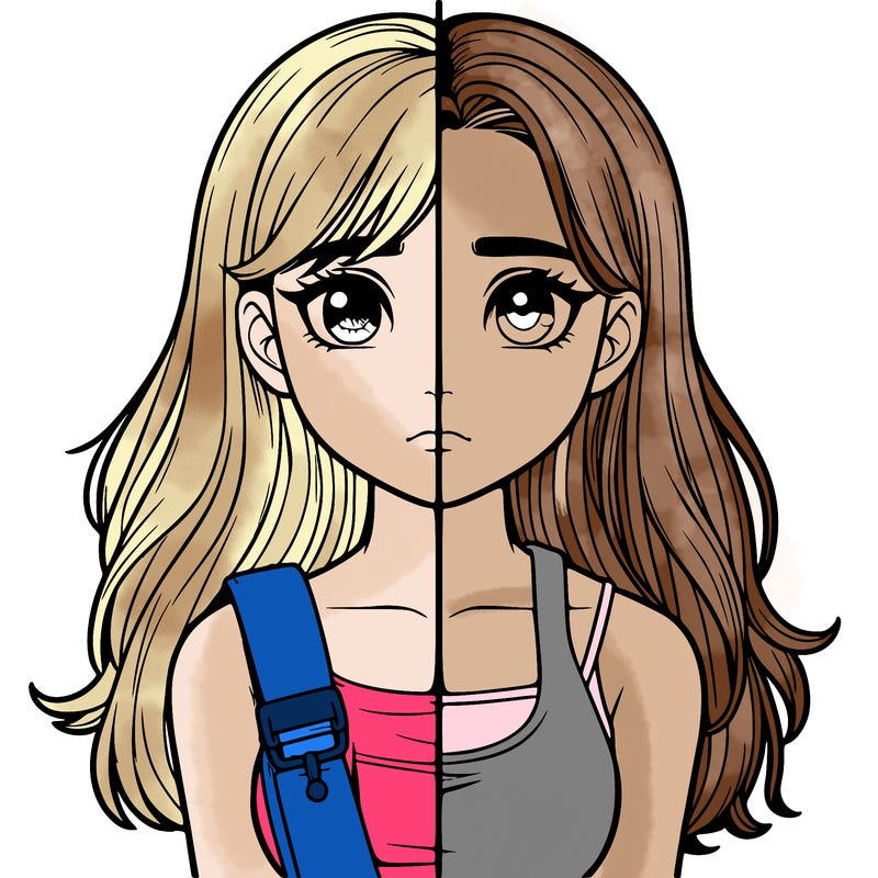 realistic girl split