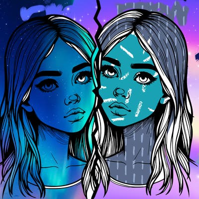 realistic girl split