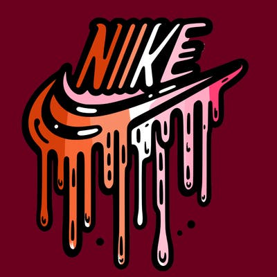 dripping nike logo