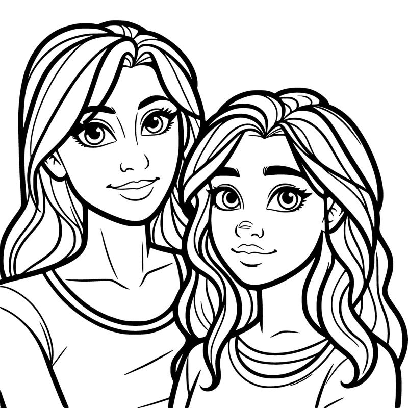 teenage daughter with her mother