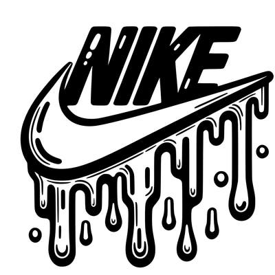 dripping nike logo