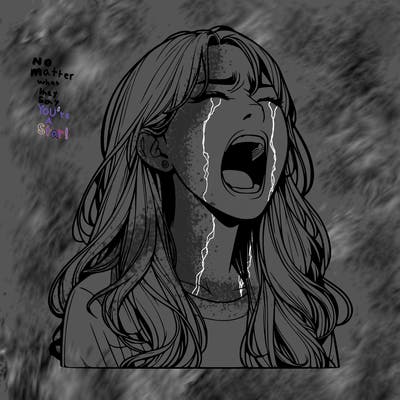 screaming realistic, girl