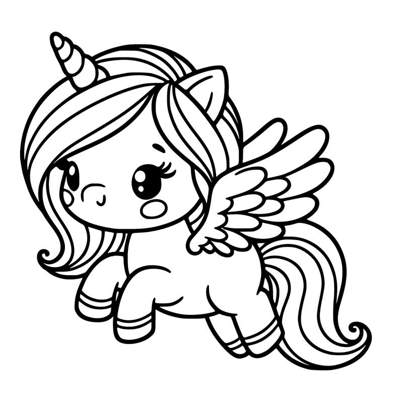cute unicorn with wings