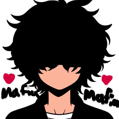 manga boy fluffy hair covering his eyes