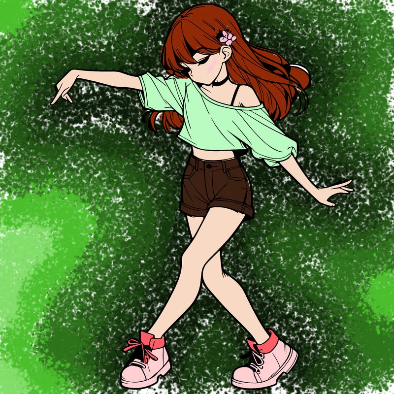 realistic girl danceing