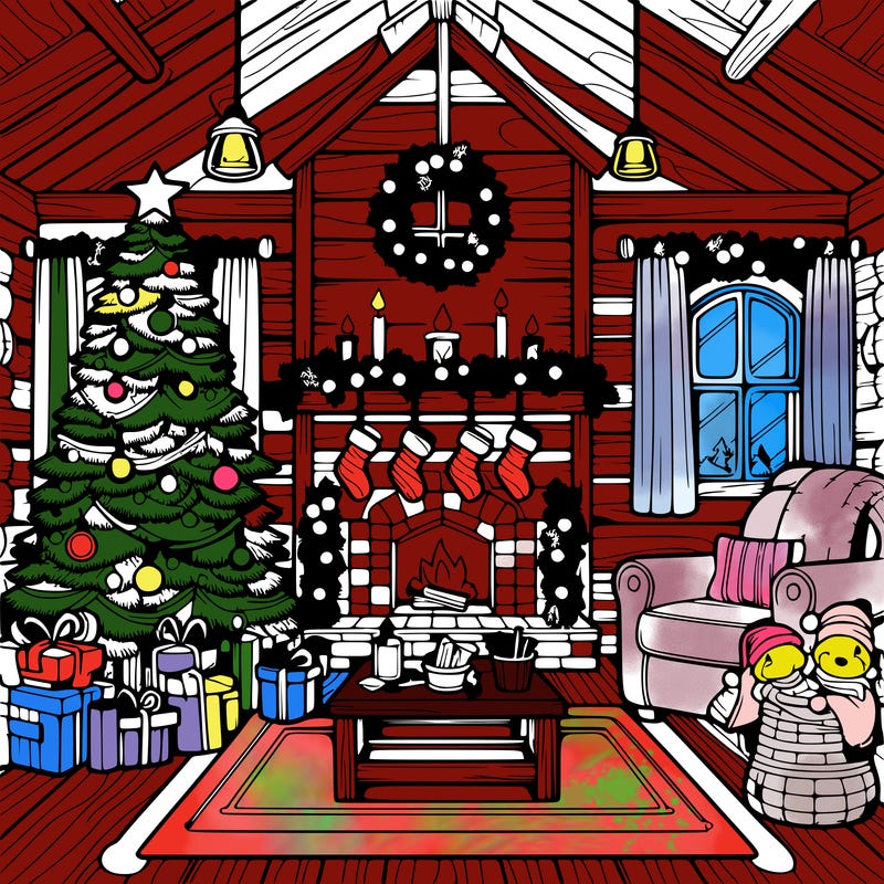 christmas house interior