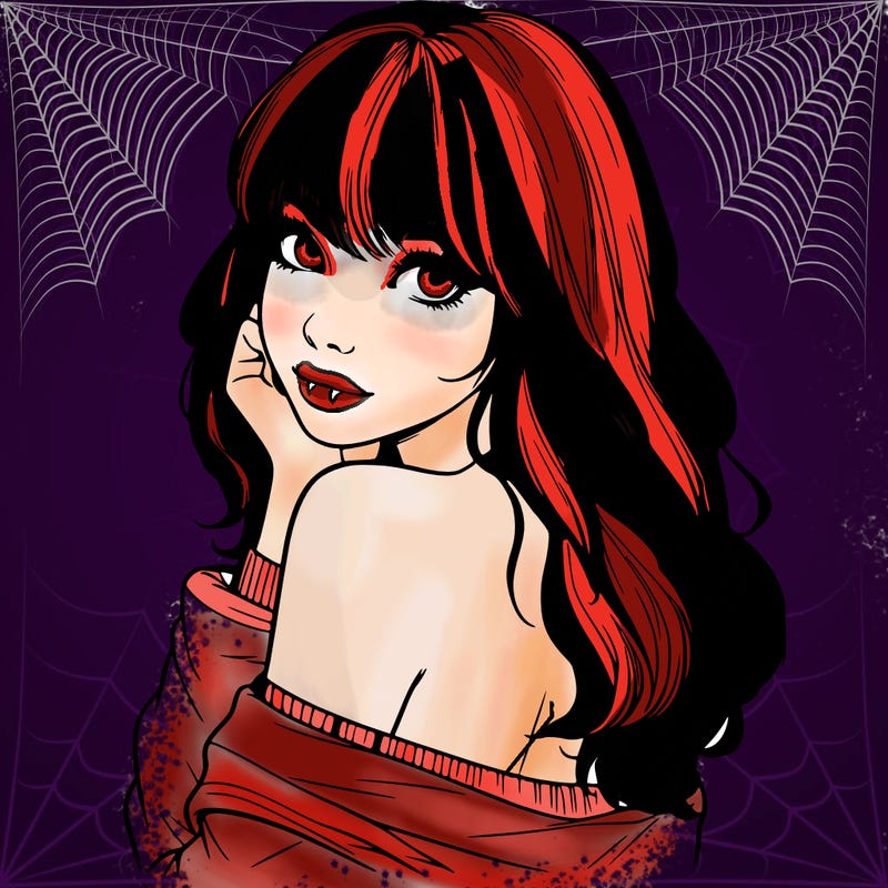 realistic girl with bangs looking over her shoulder