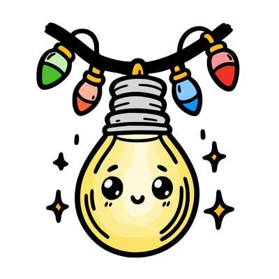 small bulb of a garland