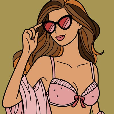 woman with sunglasses on her head and a summer outfit