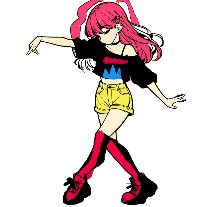 realistic girl danceing