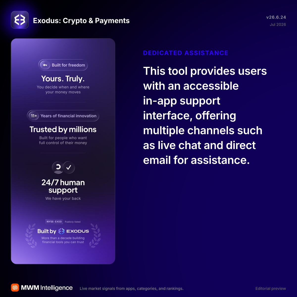 Exodus: Crypto & Payments - Finance App | MWM