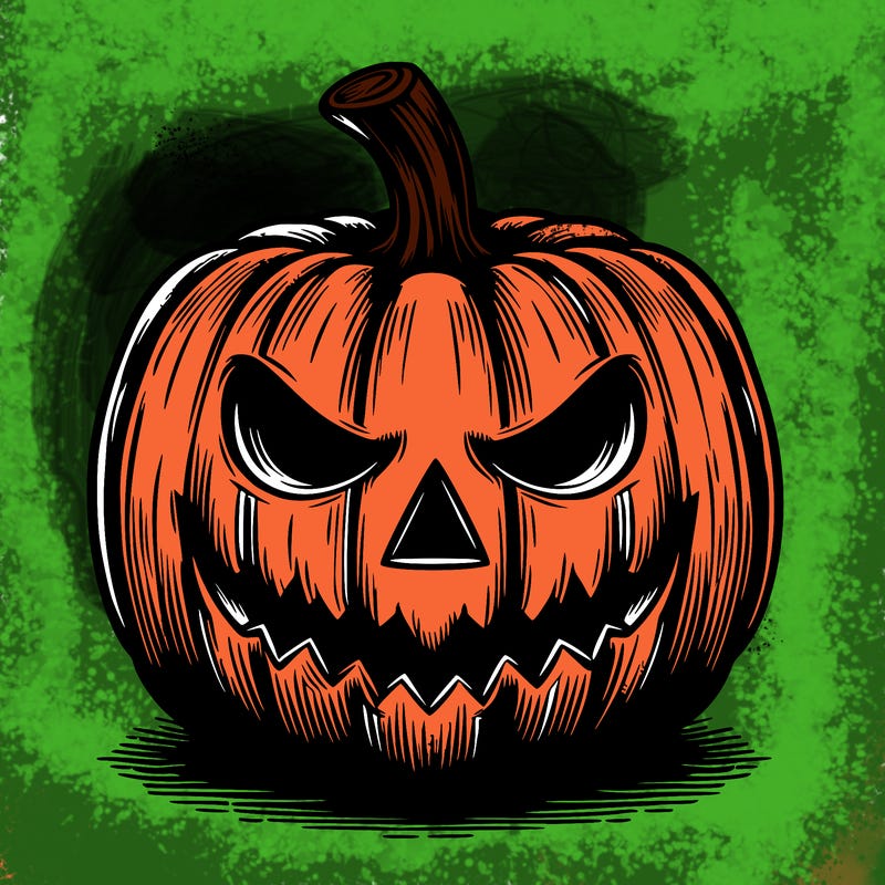 realistic scary halloween pumpkin