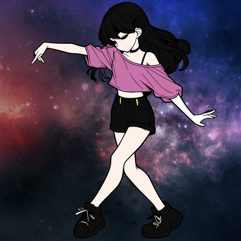 realistic girl danceing