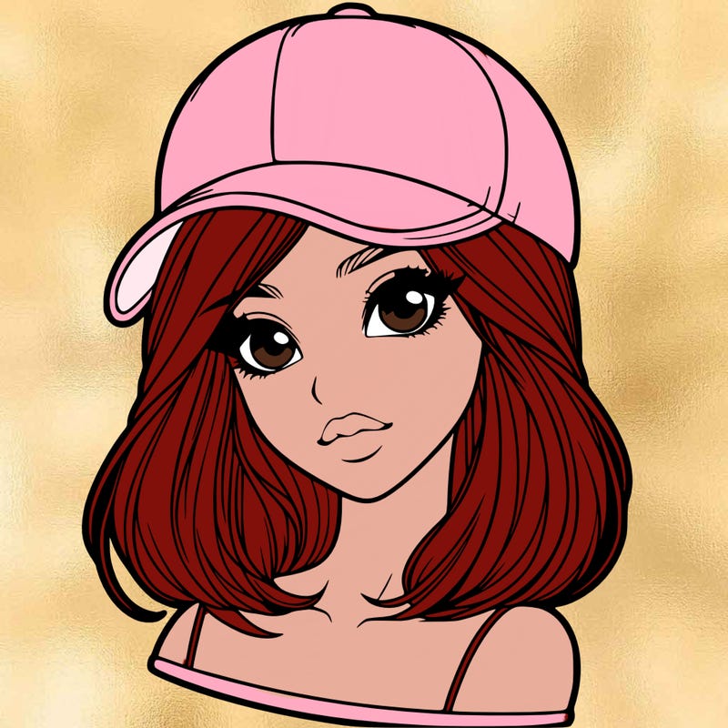 semi realism beautiful girl wearing cap